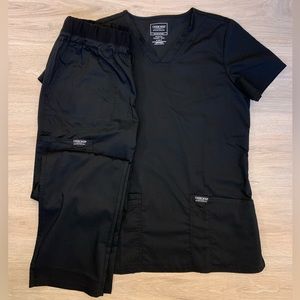 Cherokee Black Scrubs Set, Size Small